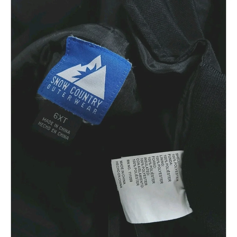 Snow Country Outerwear Ski Bib Jumper 6XT Tall Black Men Style 121 Slopes Skiing
